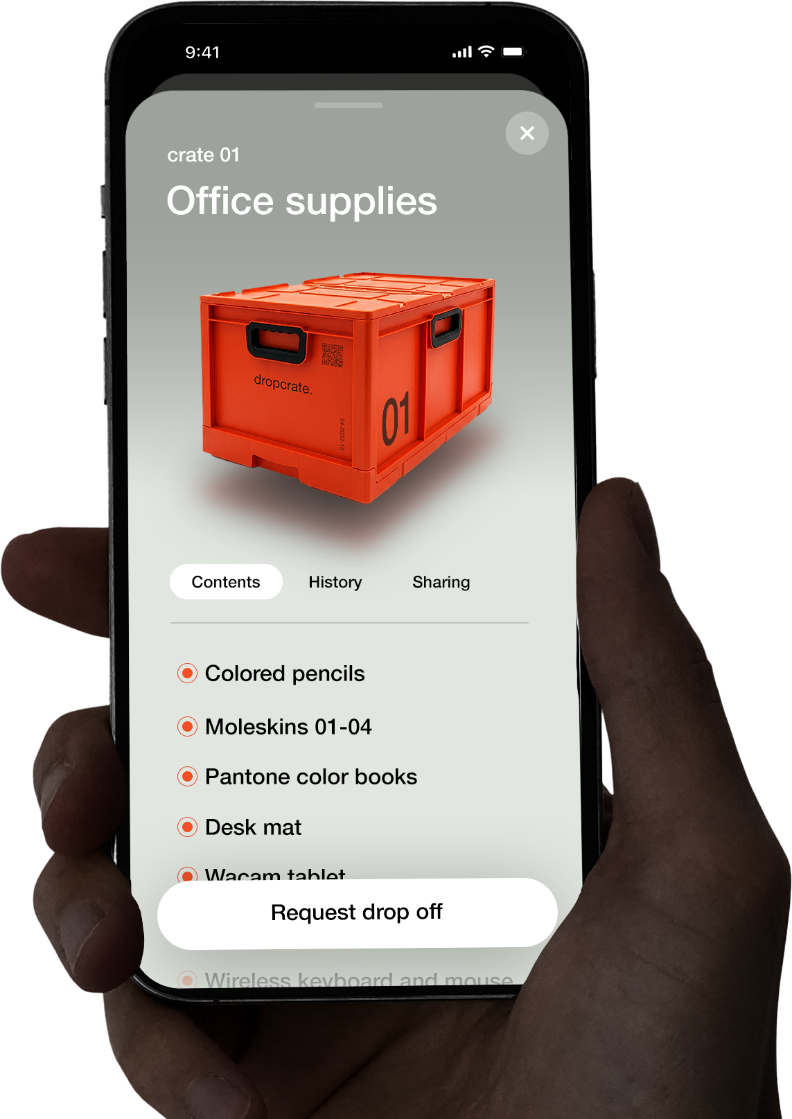 dropcrate app — My Crates list